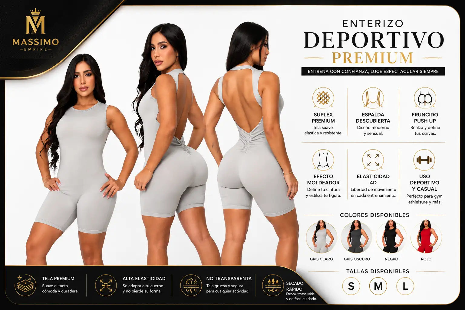 ENTERIZO SHORT REALCE PRO